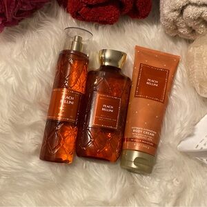 🔴NWT Bundle Peach Bellini Bath & Body Works Luxurious Bath Experience